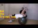 Stability Ball Dumbbell Triceps Extensions