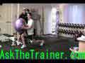 Stability Ball Twisting Lunges