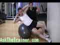 stability ball side crunch