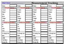 Personal Training Progress Chart Template