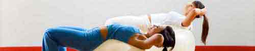 women working out on Exercise Ball