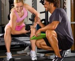 Personal Trainer and Client