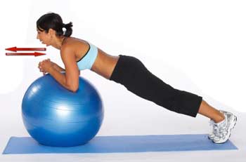 prone ball roll in exercise