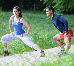 active man and woman