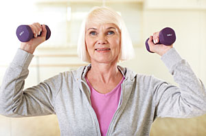 senior woman exercising