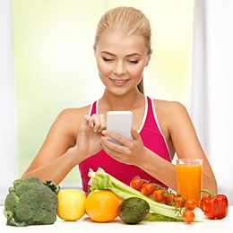 woman assessing nutrition