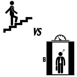 stairs vs elevator