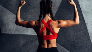 woman muscular back