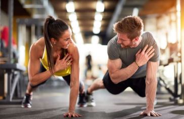 fit couple working out