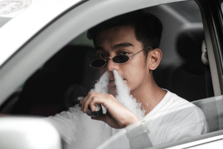 man vaping