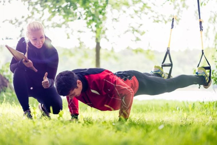 trainer with client