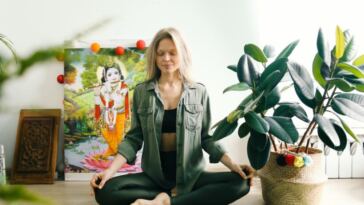 woman meditating