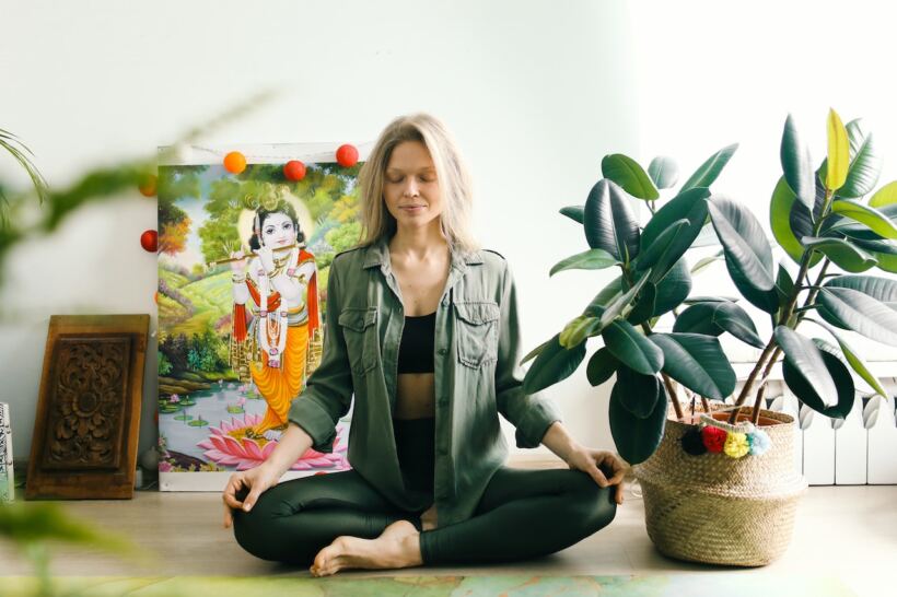 woman meditating