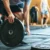 man lifting weights